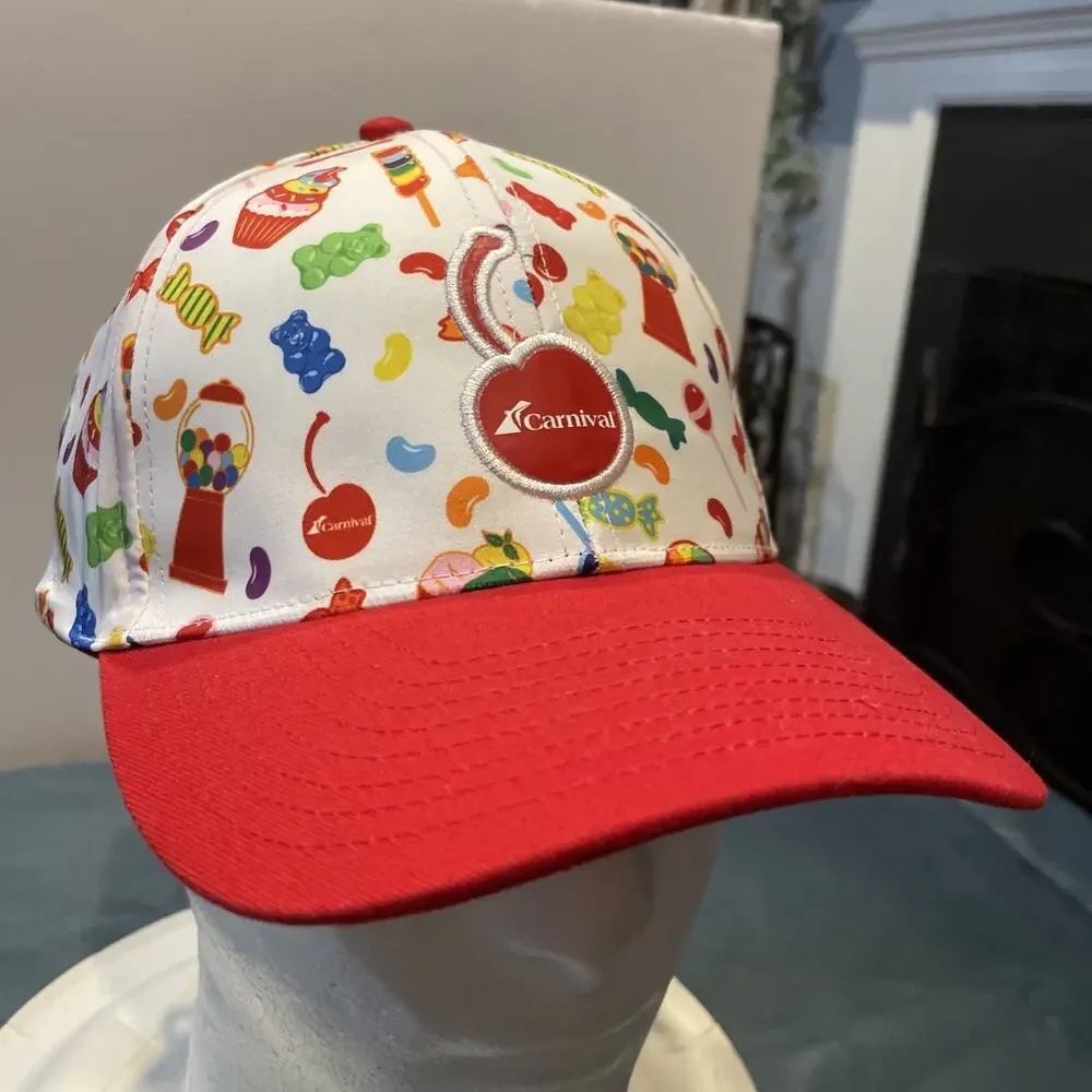 Carnival Cruise Cherry On Top Candy Confetti Hat Cap NEW